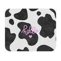 "Hello" Cow Print Mouse Pad