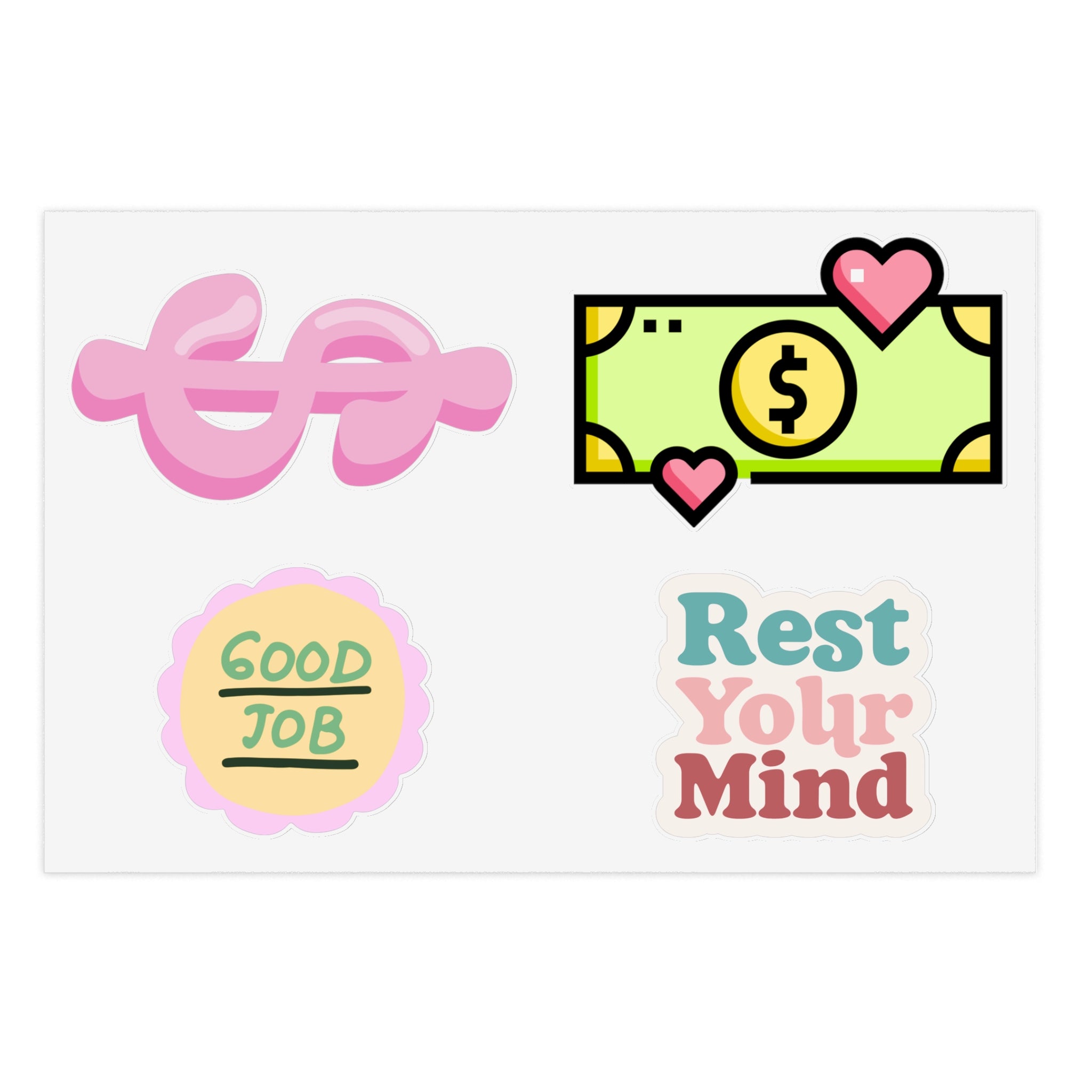 Positive Money Stickers Sheet