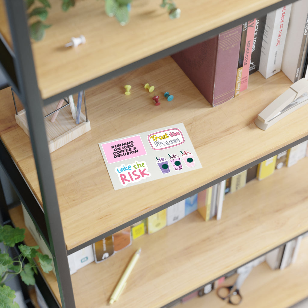 Motivational Coffee & Frappuccino Sticker Sheet