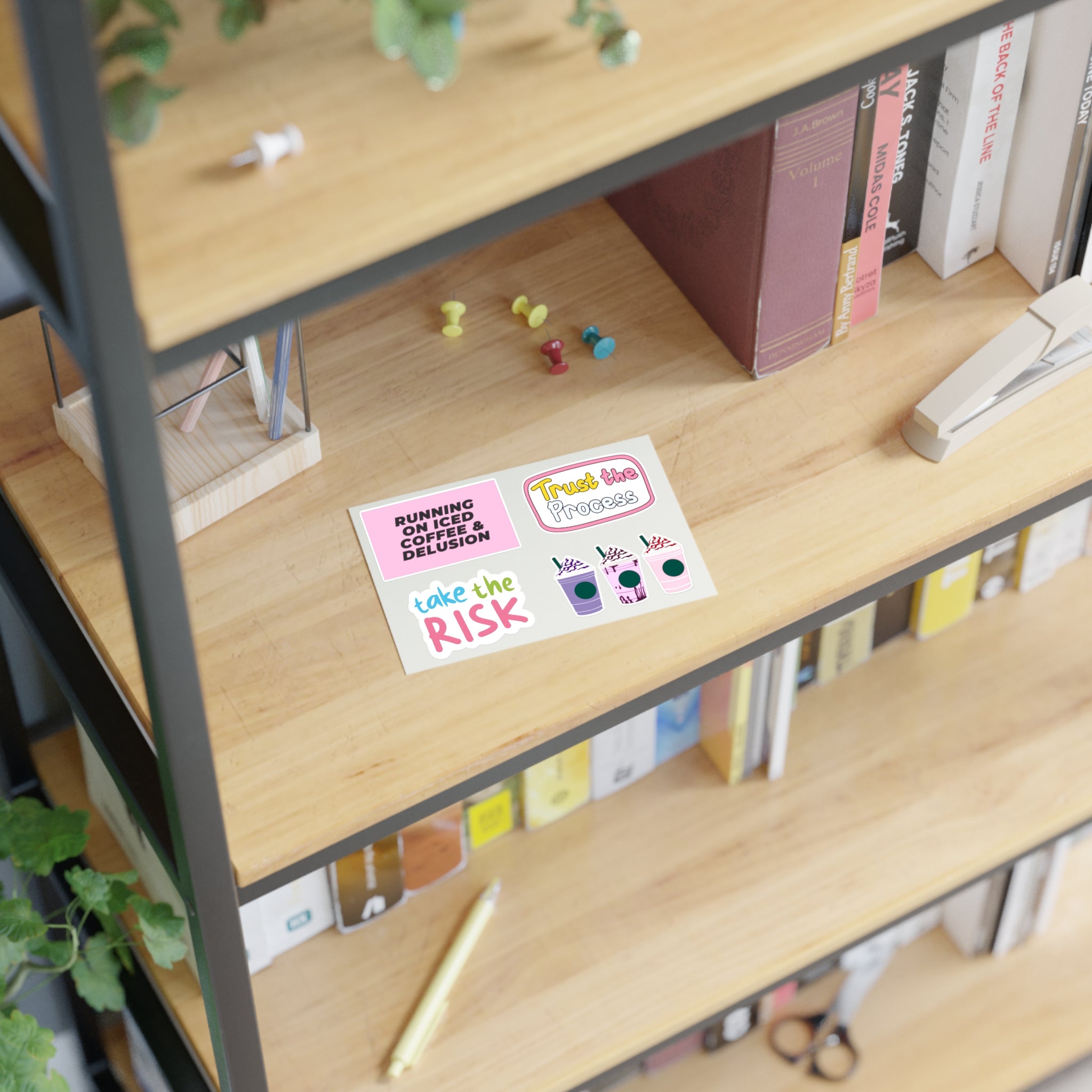 Motivational Coffee & Frappuccino Sticker Sheet