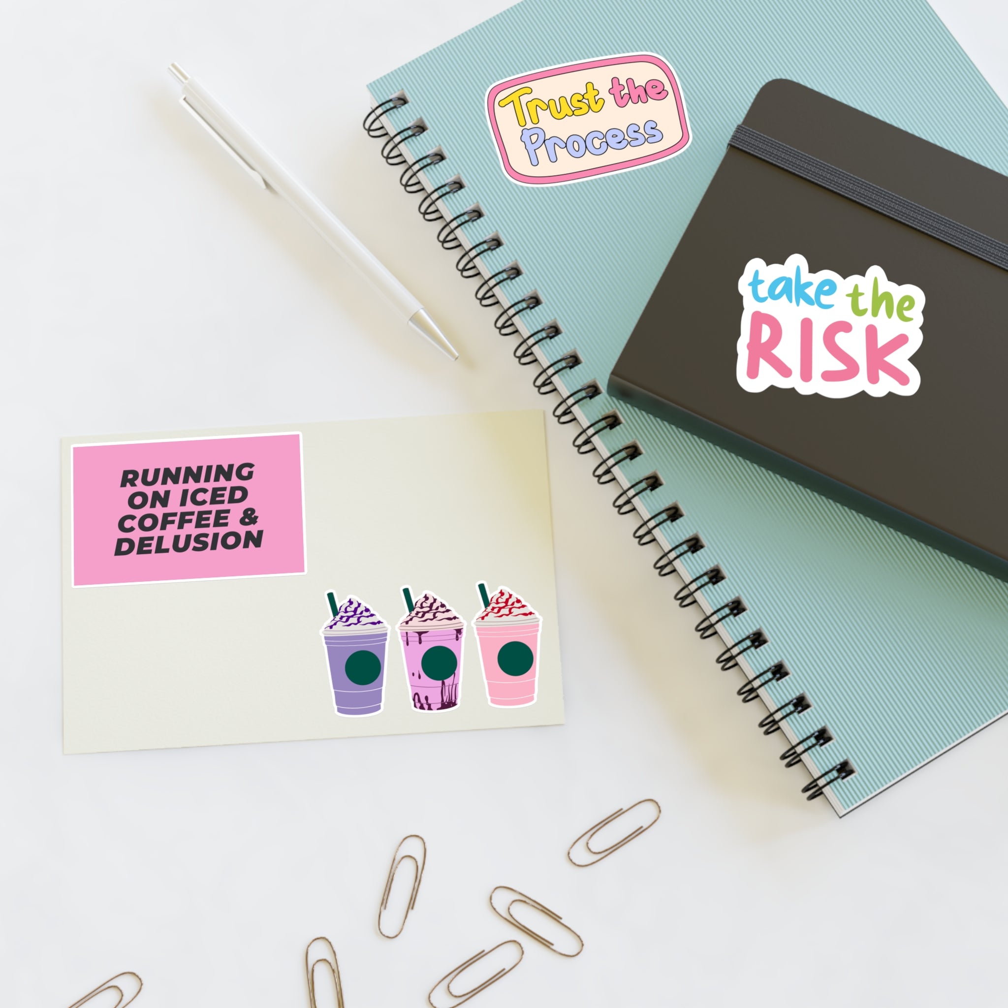 Motivational Coffee & Frappuccino Sticker Sheet