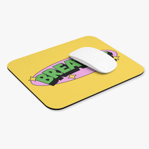 "Breathe" Yellow Mouse Pad