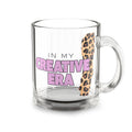 "In My Creative Era" Cheetah Print Glass Mug