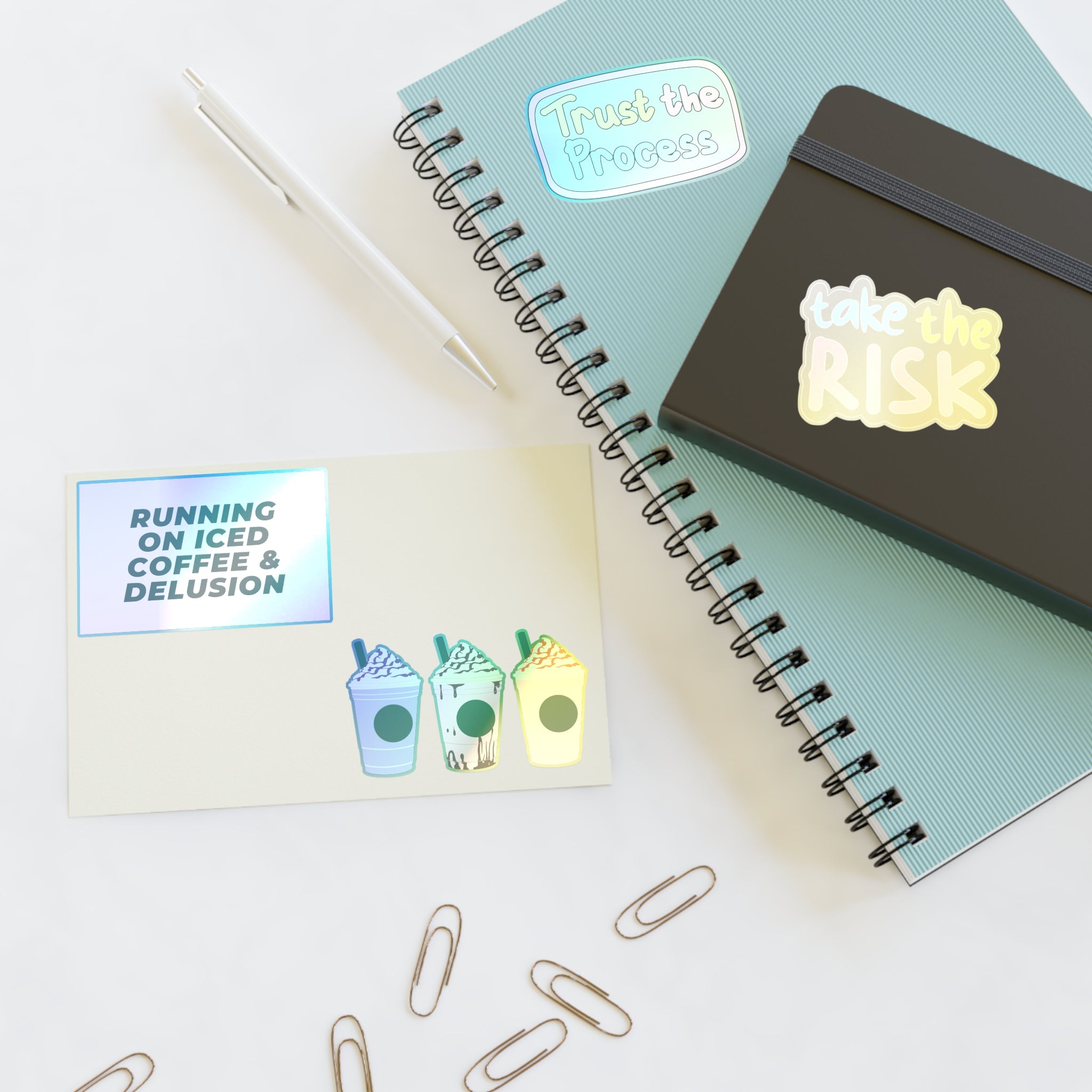 Motivational Coffee & Frappuccino Sticker Sheet