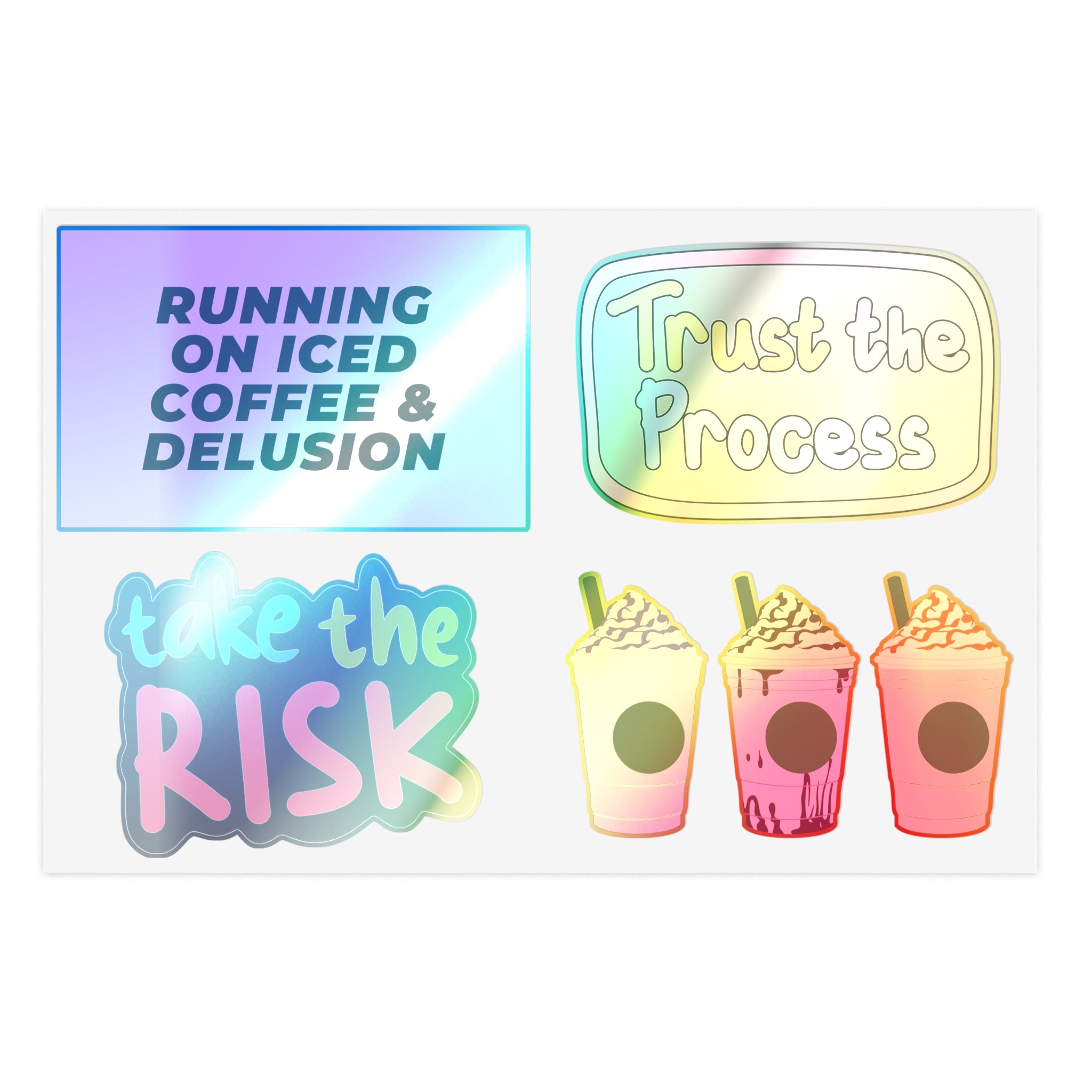 Motivational Coffee & Frappuccino Sticker Sheet