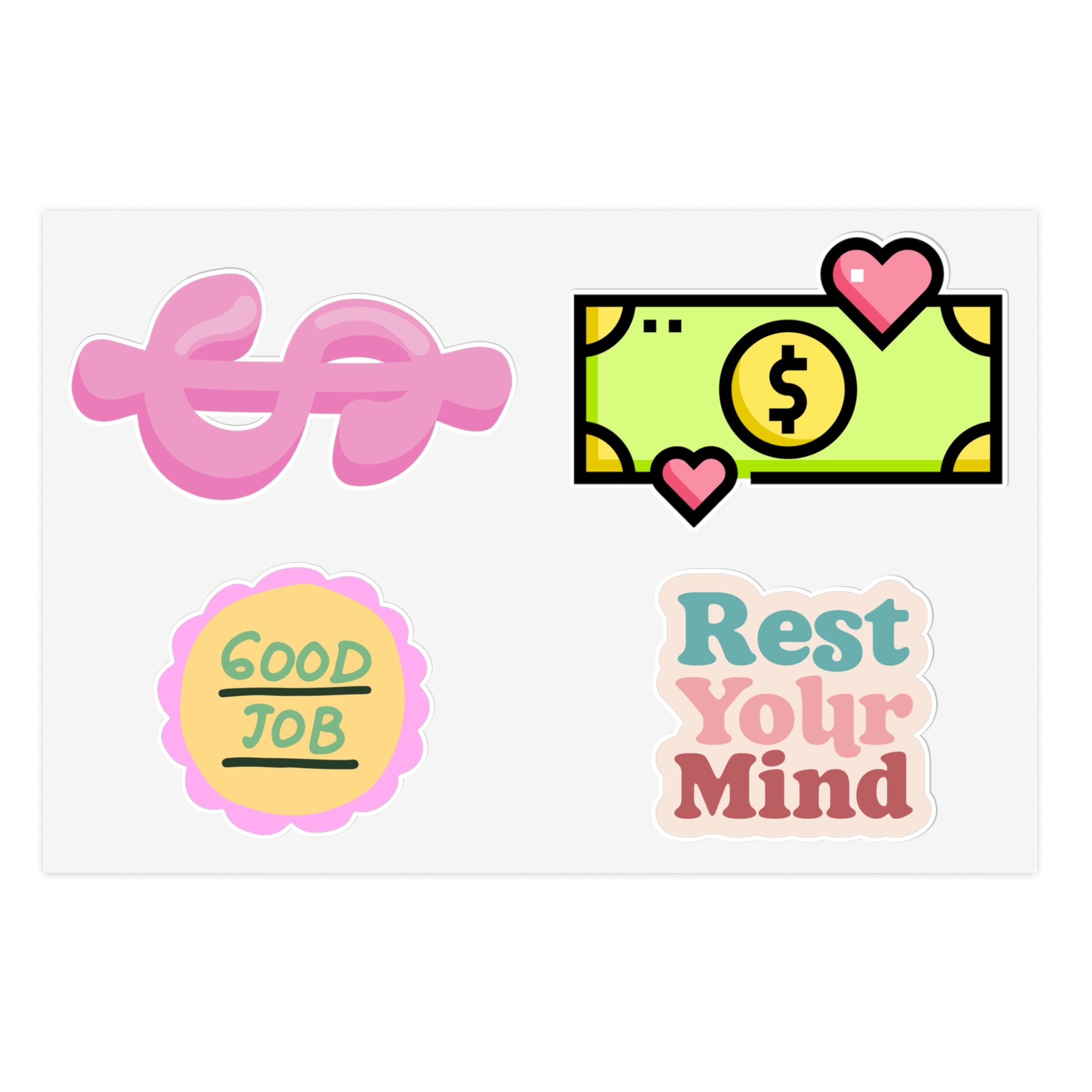 Positive Money Stickers Sheet