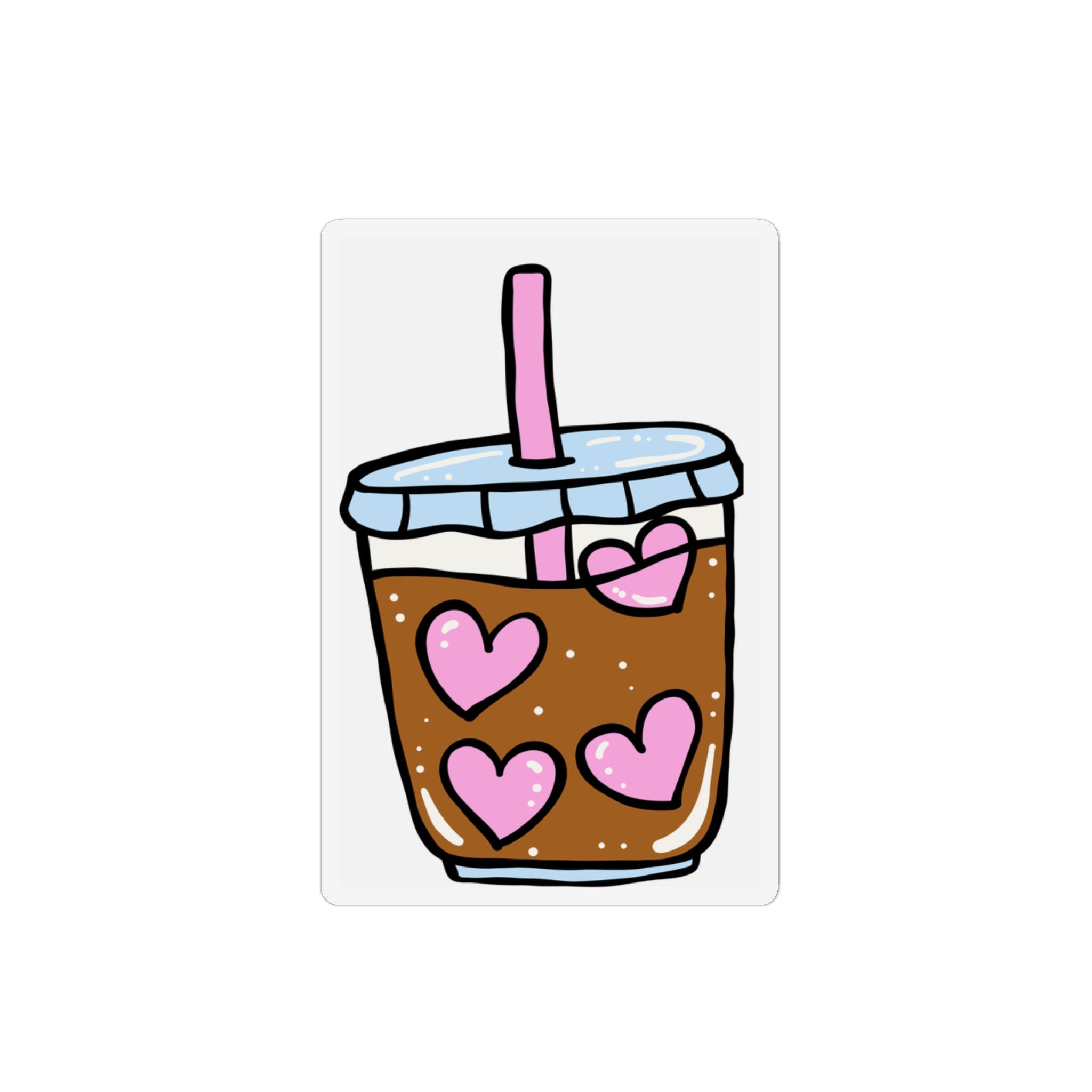 Bubble Tea Heart Magnet
