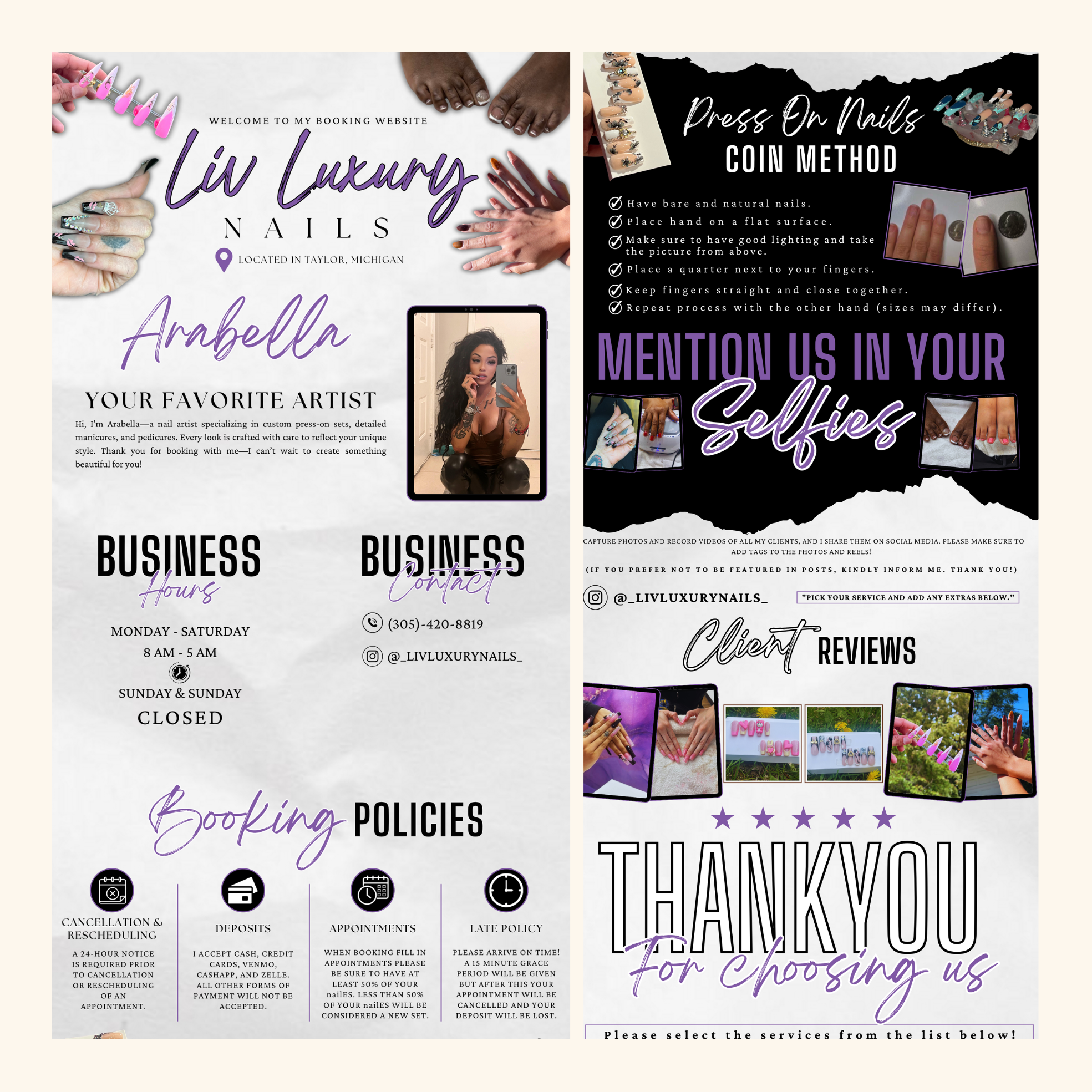 Nails, Lashes, Beauty Booking Site